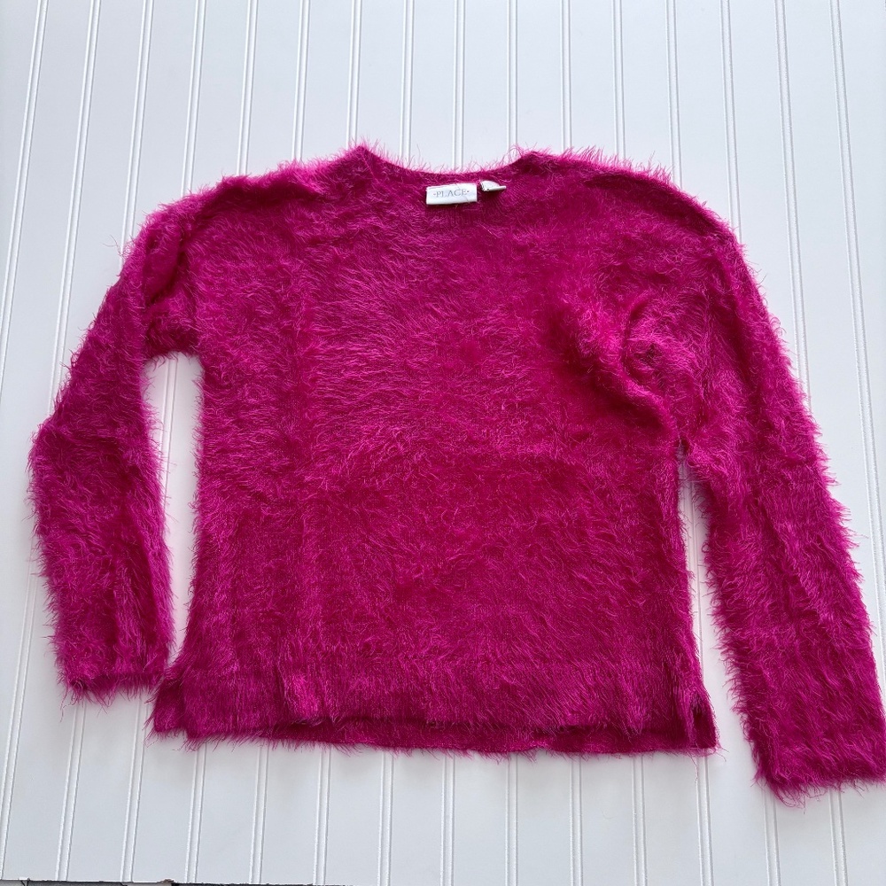 Children’s Place Furry Sweater Kids Girls Large 10/12